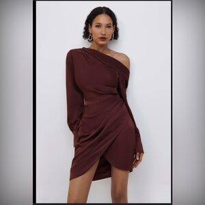 NWT Jonathan Simkhai burgundy mini dress